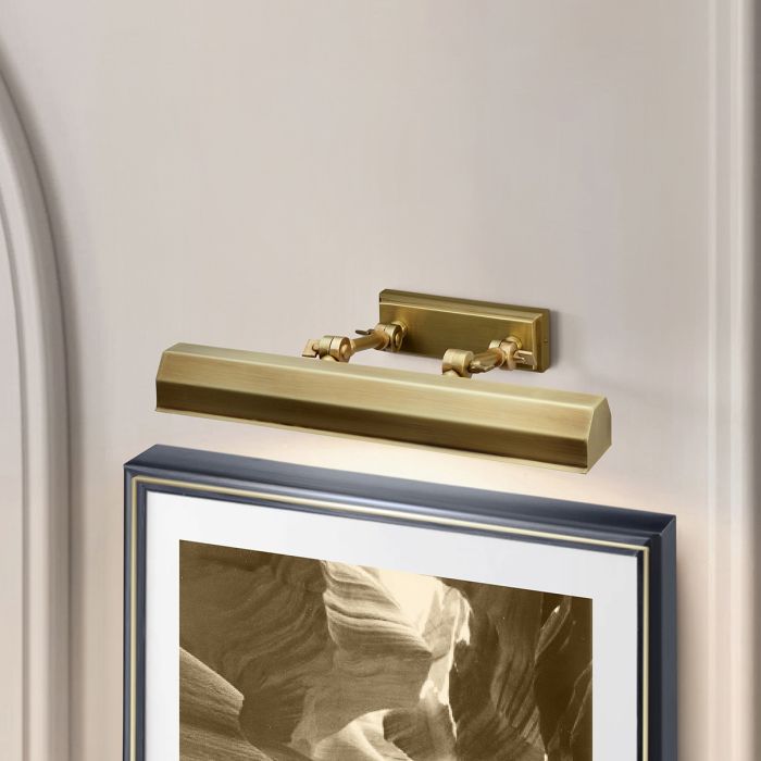 Chawton Medium Picture Light -  Aged Brass - Comet Lighting