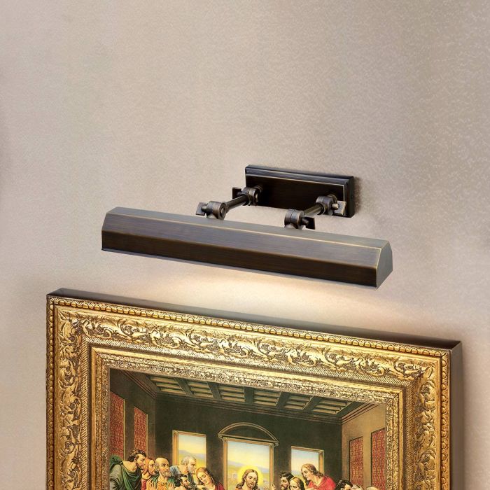 Chawton Medium Picture Light - Dark Bronze - Comet Lighting