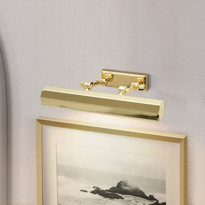 Chawton Medium Picture Light - Polished Brass - Comet Lighting