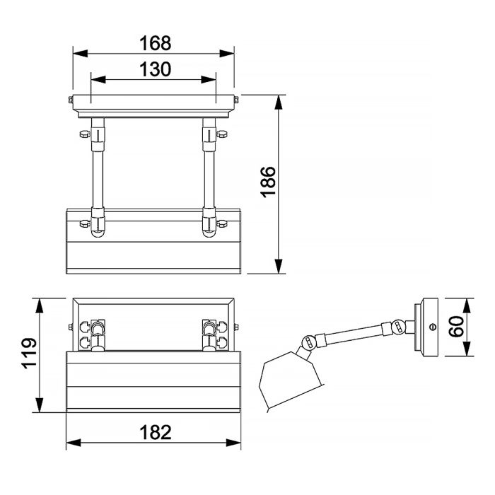 Chawton Small Picture Light - Polished Nickel - Comet Lighting