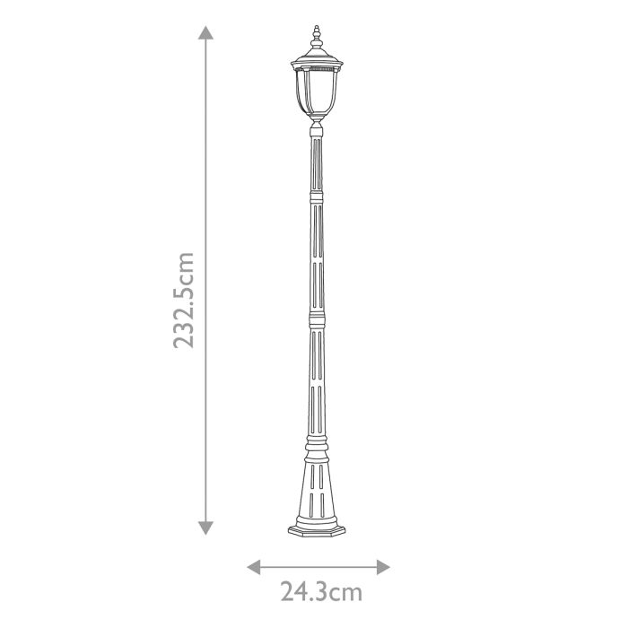 Cleveland 1 Light Single Head Lamp Post Weathered Bronze - Comet Lighting