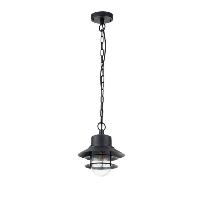 Copenhagen 1 Light Chain Lantern - Black - Comet Lighting