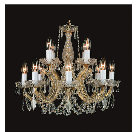 CRYSTAL Marie Theresa 12lt Ceiling Light Gold