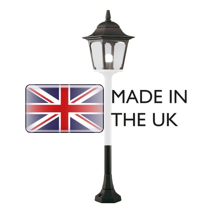 Chapel Outdoor Pillar Lantern Black - Comet Lighting