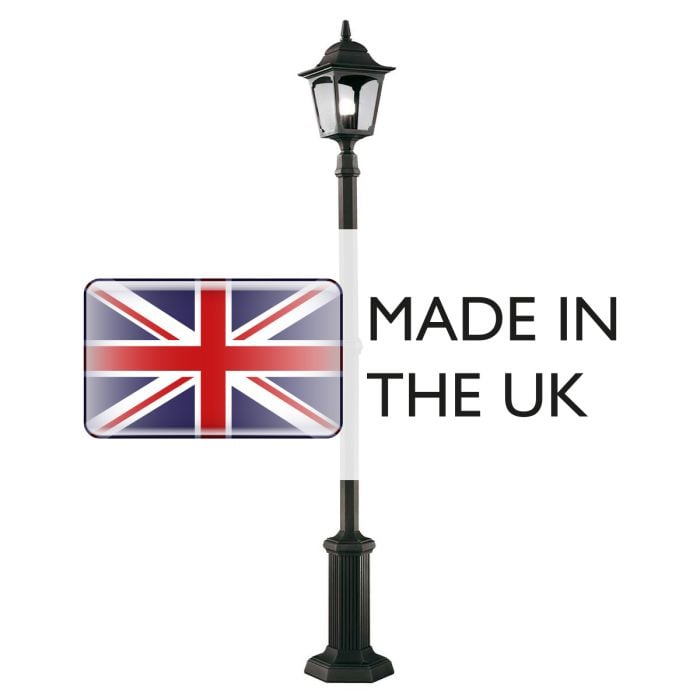 Chapel Outdoor Lamp Post Black - Comet Lighting