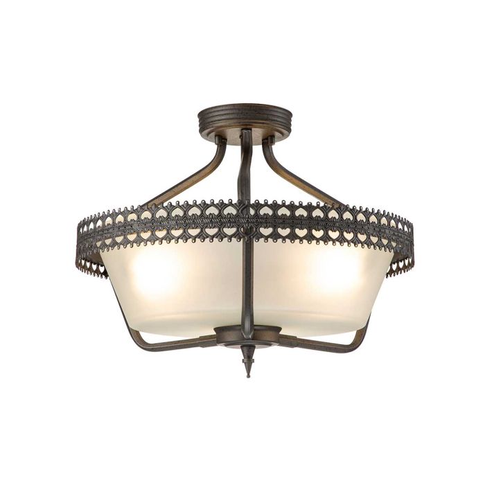 Crown 3 Light Semi-Flush/Pendant - Comet Lighting