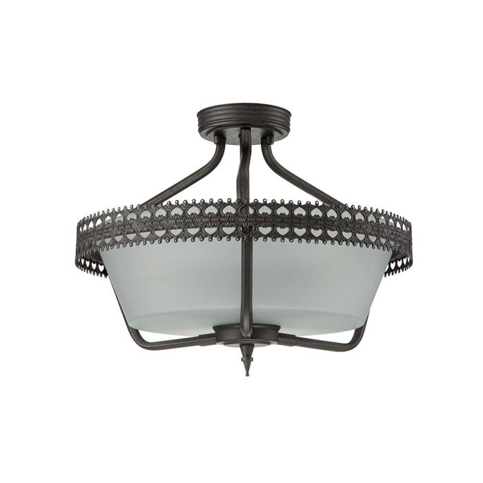 Crown 3 Light Semi-Flush/Pendant - Comet Lighting