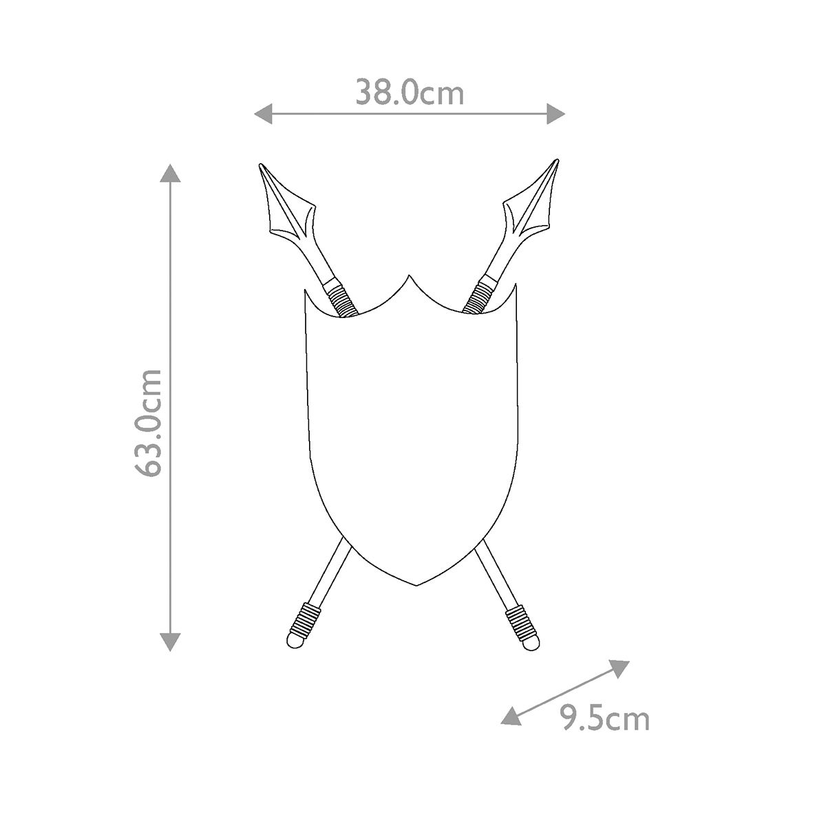 Crusader 2 Light Wall Light - Comet Lighting