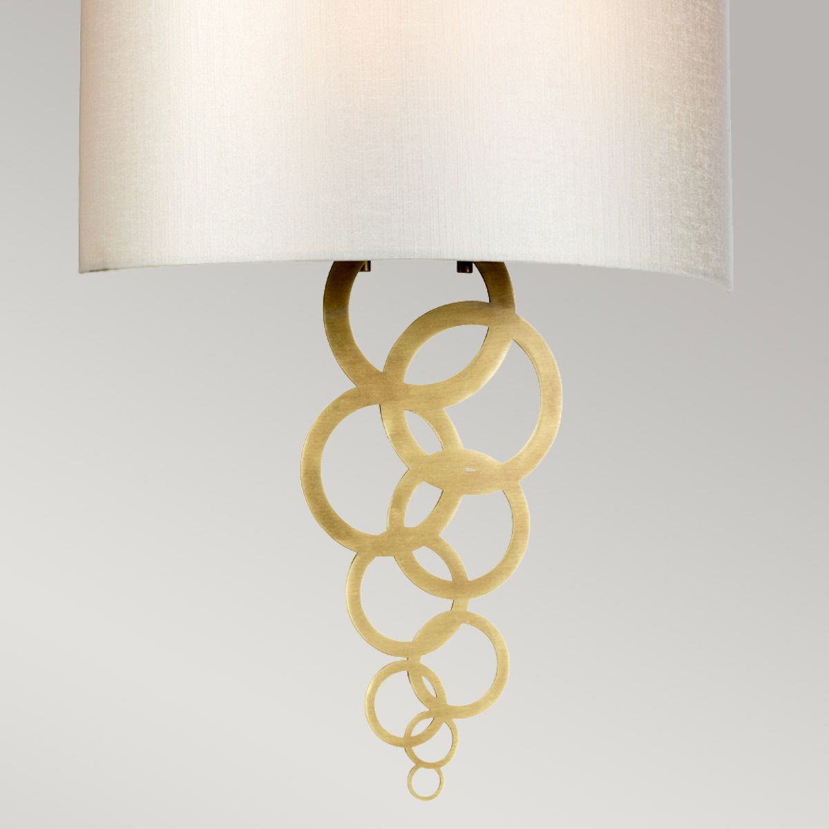 Curtis Large 2 Light Wall Light - Aged Brass - Comet Lighting