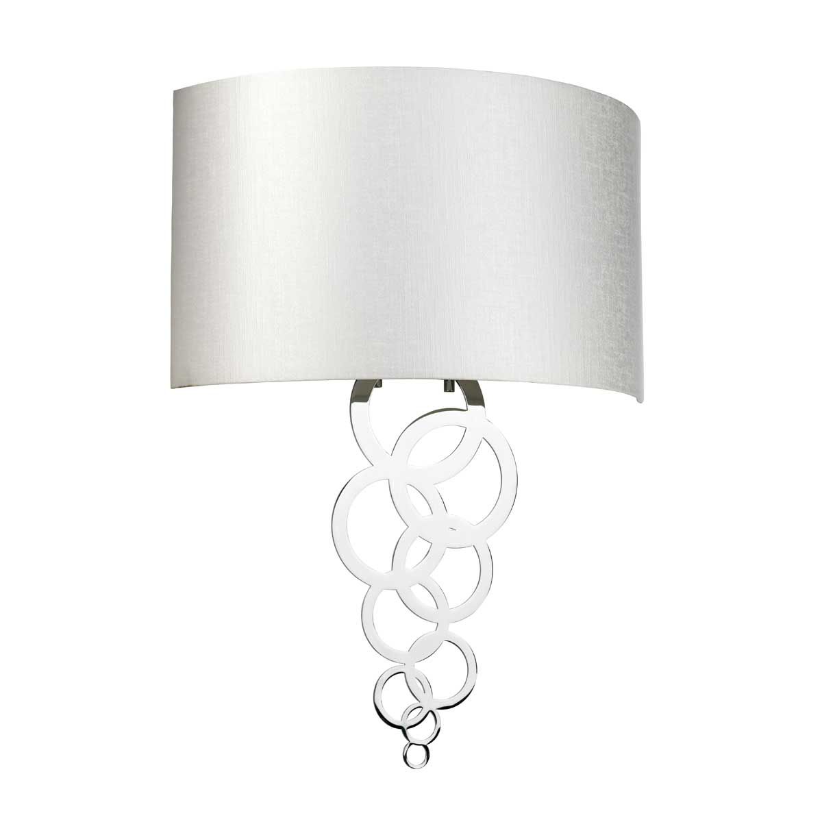 Curtis Large 2 Light Wall Light - Polished Chrome - Comet Lighting