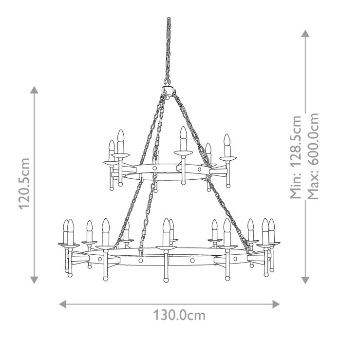 Cromwell 18 Light Chandelier - Comet Lighting