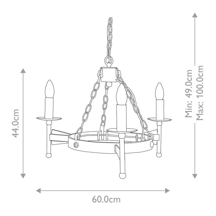 Cromwell 3 Light Chandelier