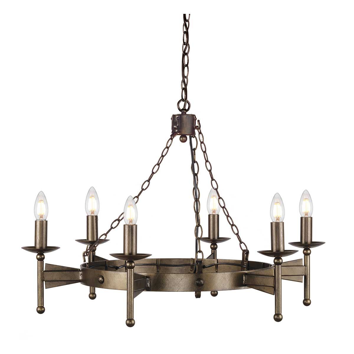 Cromwell 6 Light Chandelier - Comet Lighting