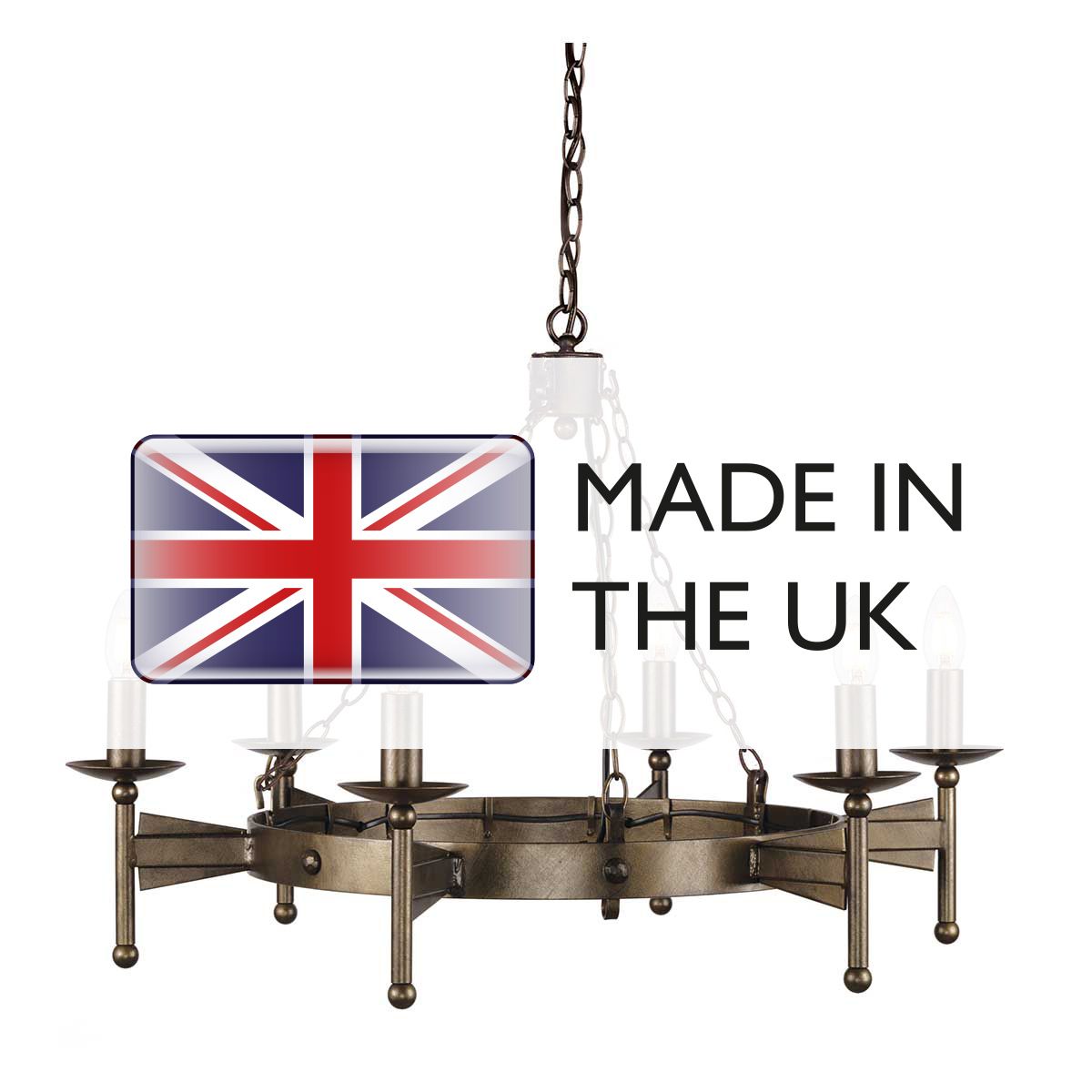 Cromwell 6 Light Chandelier - Comet Lighting