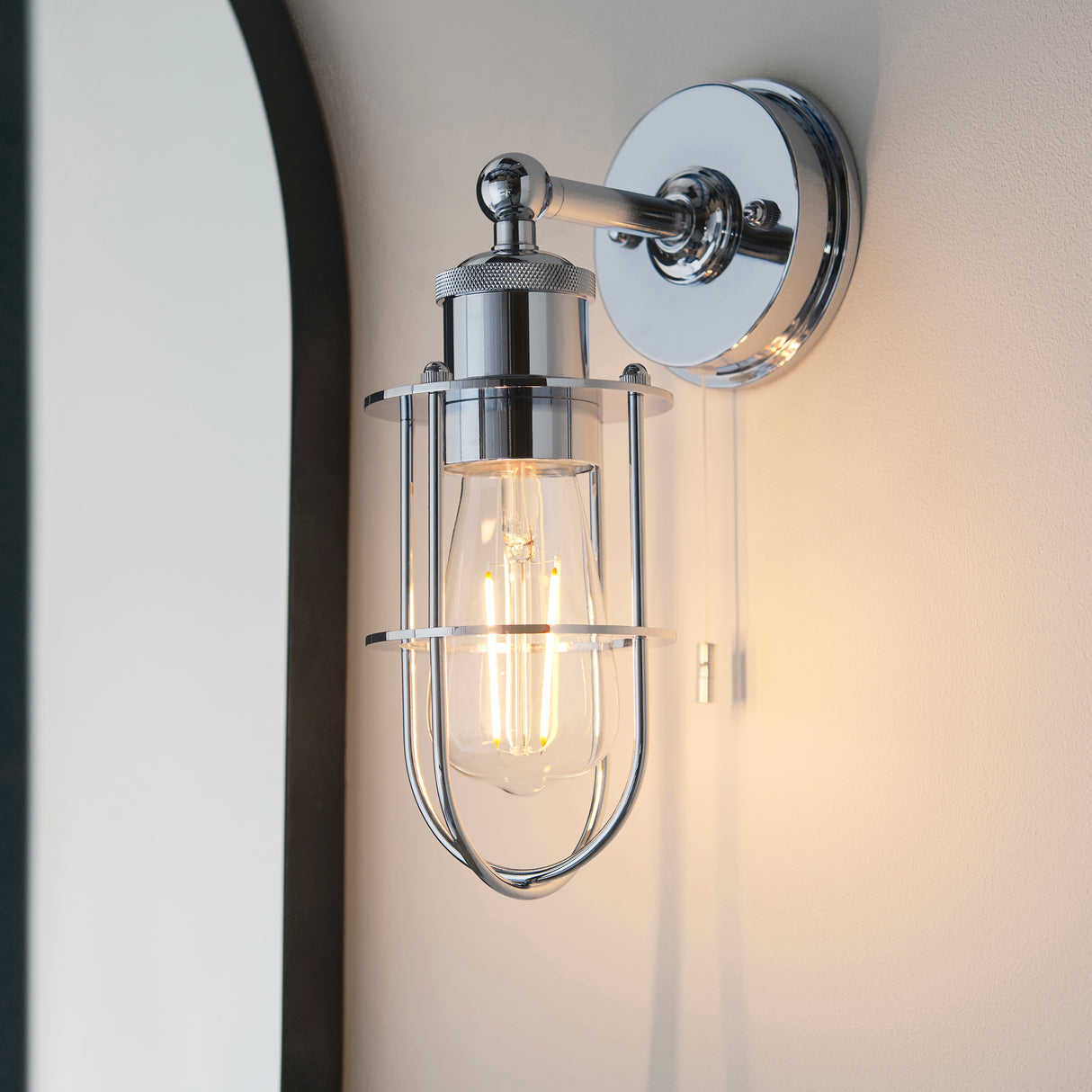 Tennsift Wall Light Chrome - Comet Lighting