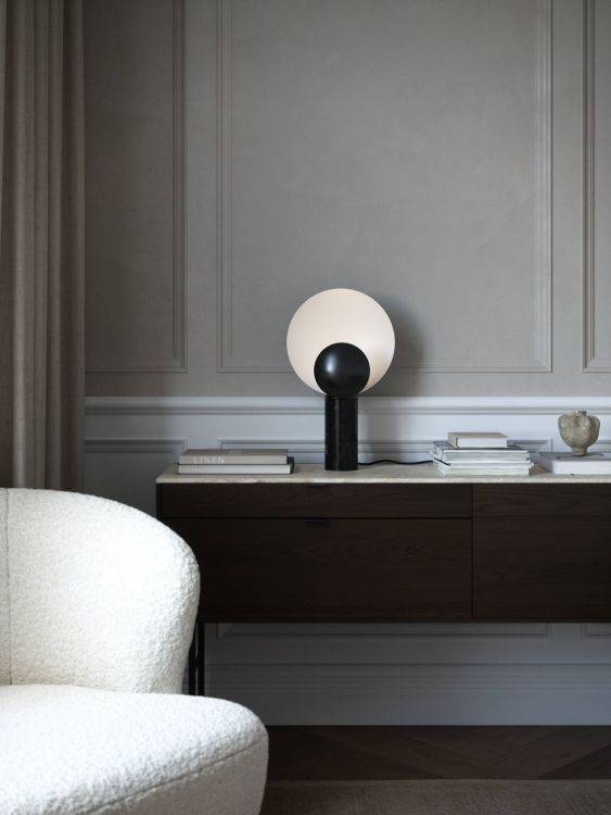 DftP Caché Table lamp Matt black - Comet Lighting