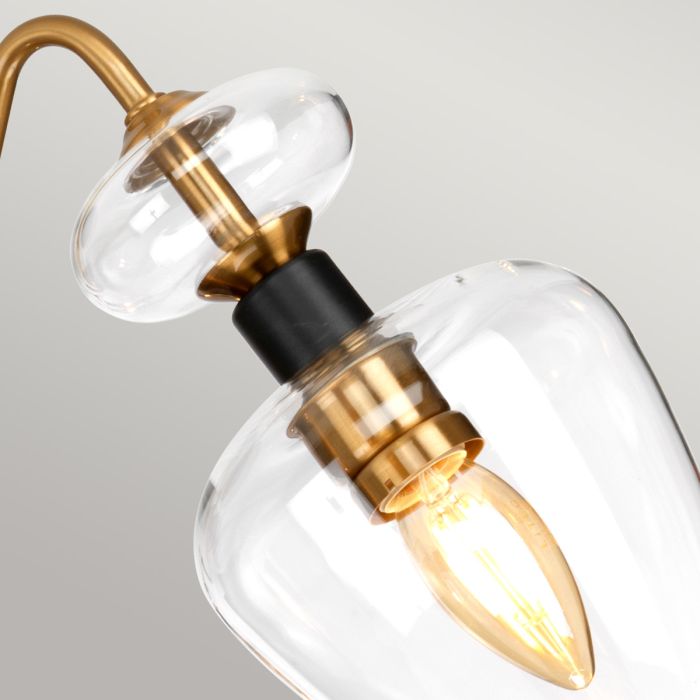 Armand 3 Light Semi Flush - Aged Brass - Comet Lighting