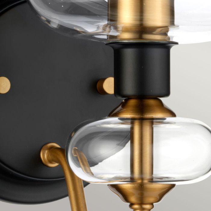 Armand 1 Light Wall Light - Aged Brass - Comet Lighting
