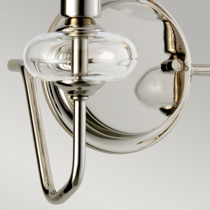 Armand 2 Light Wall Light - Polished Nickel - Comet Lighting