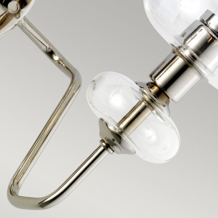 Armand 2 Light Wall Light - Polished Nickel - Comet Lighting