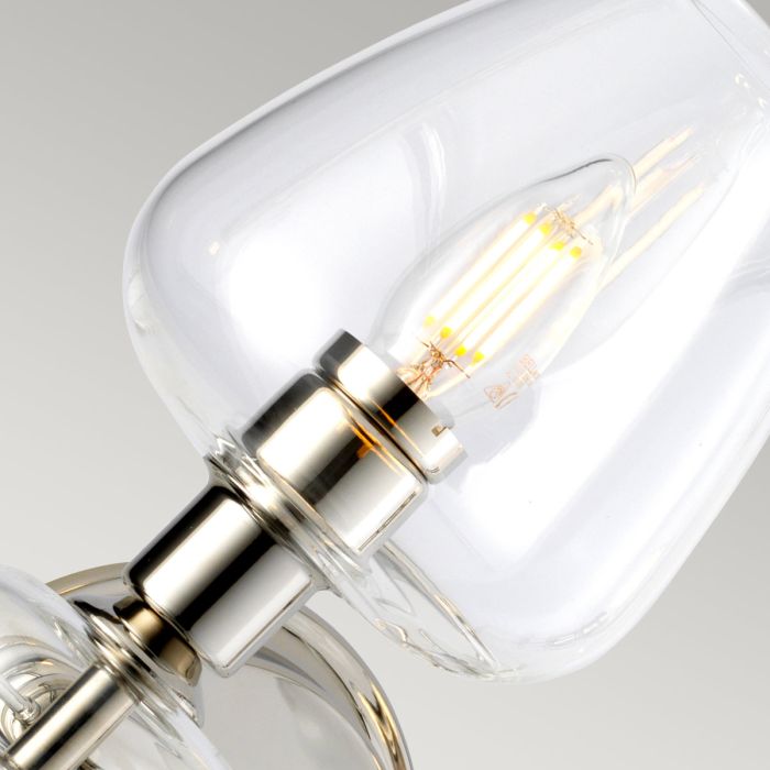 Armand 2 Light Wall Light - Polished Nickel - Comet Lighting