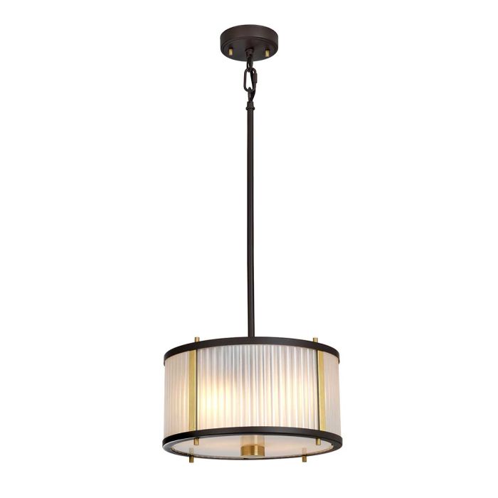 Corona 2 Light Pendant - Museum Bronze - Comet Lighting