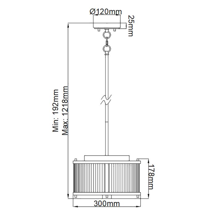 Corona 2 Light Pendant - Museum Bronze - Comet Lighting