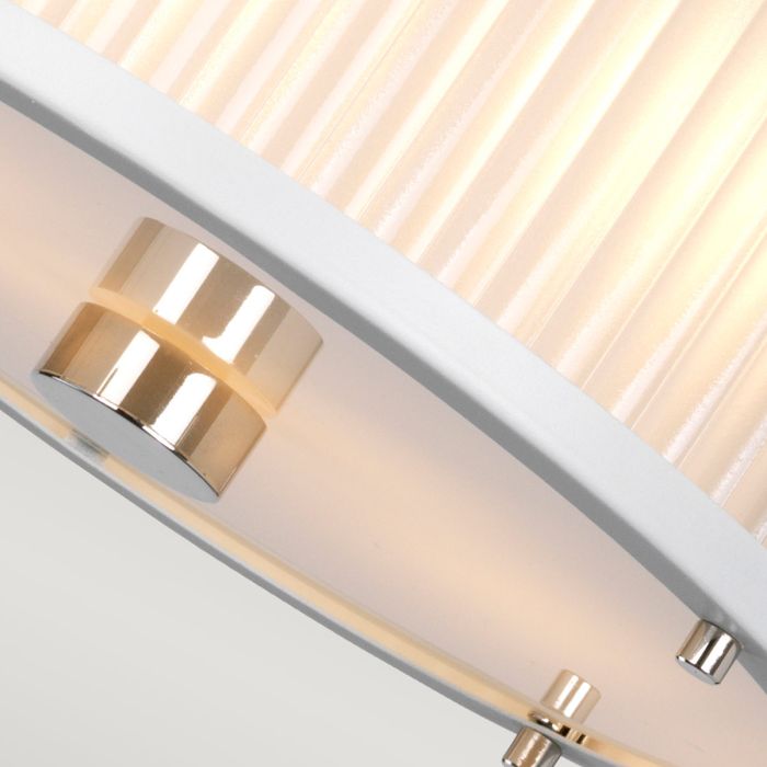 Corona 2 Light Pendant - White Polished Nickel - Comet Lighting