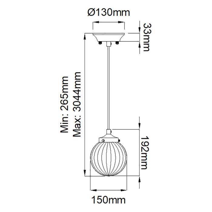 Cosmos 1 Light Pendant - Comet Lighting