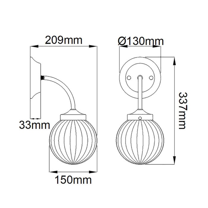 Cosmos 1 Light Wall Light - Comet Lighting
