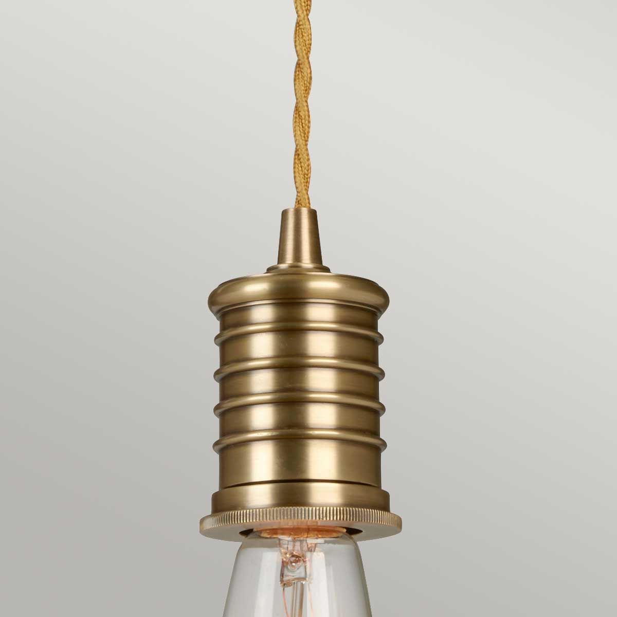 Douille 1 Light Pendant - Aged Brass - Comet Lighting