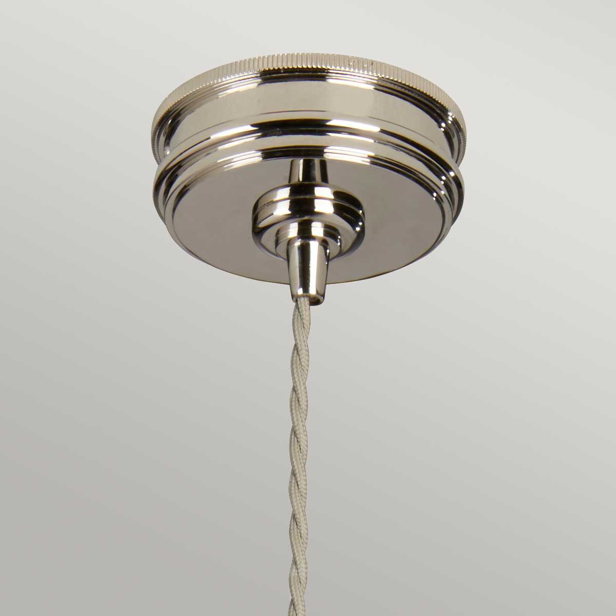 Douille 1 Light Pendant - Polished Nickel - Comet Lighting