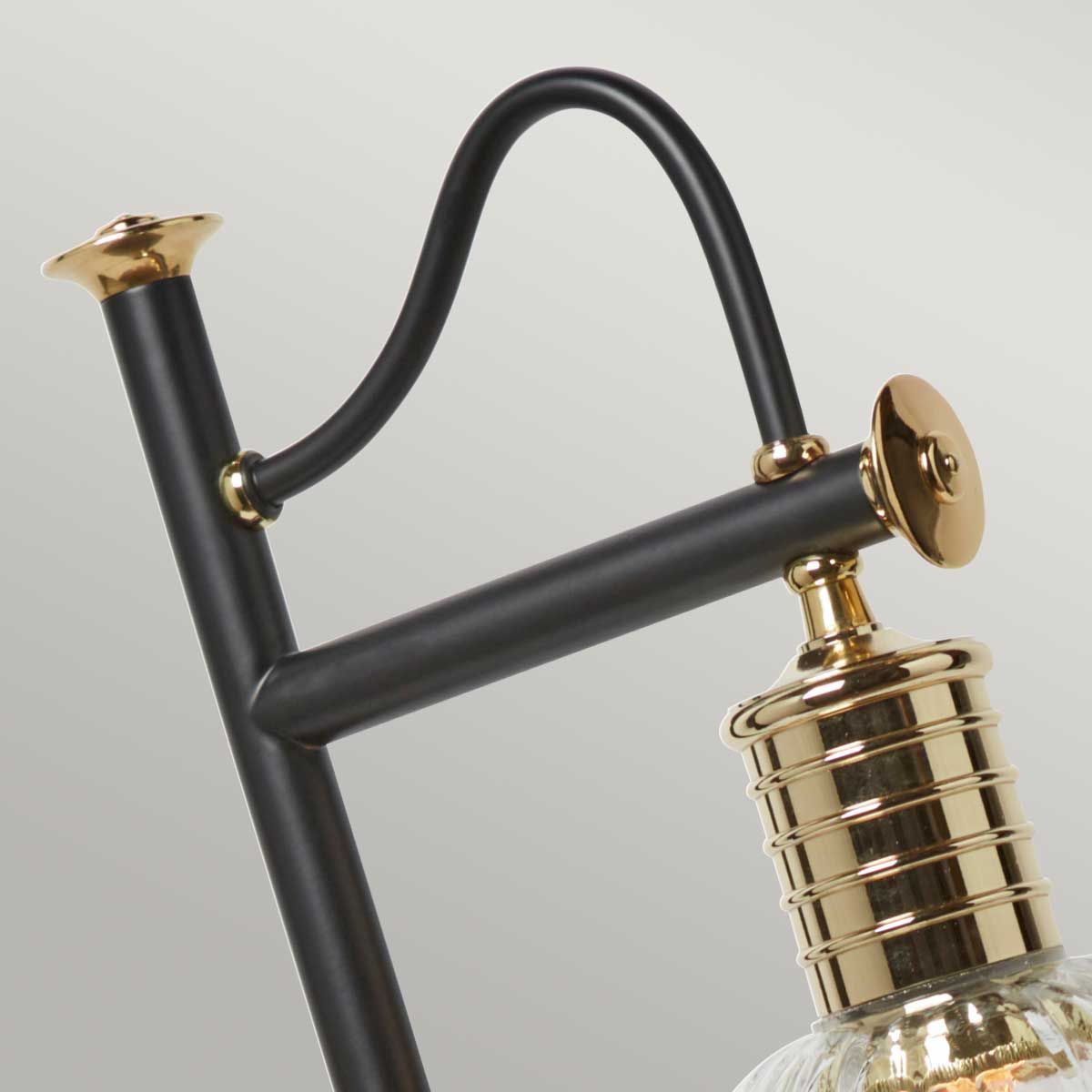 Douille 1 Light Table Lamp - Black/Polished Brass - Comet Lighting