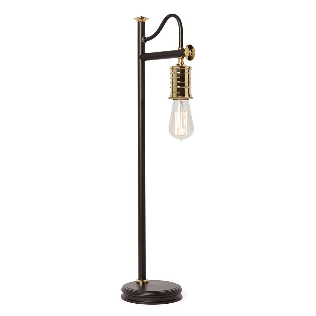 Douille 1 Light Table Lamp - Black/Polished Brass - Comet Lighting