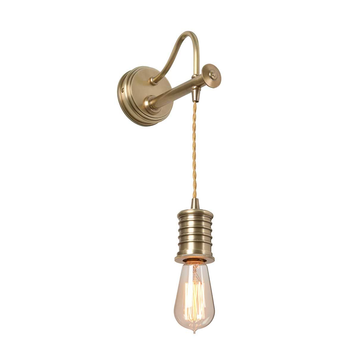 Douille 1 Light Wall Light - Aged Brass - Comet Lighting