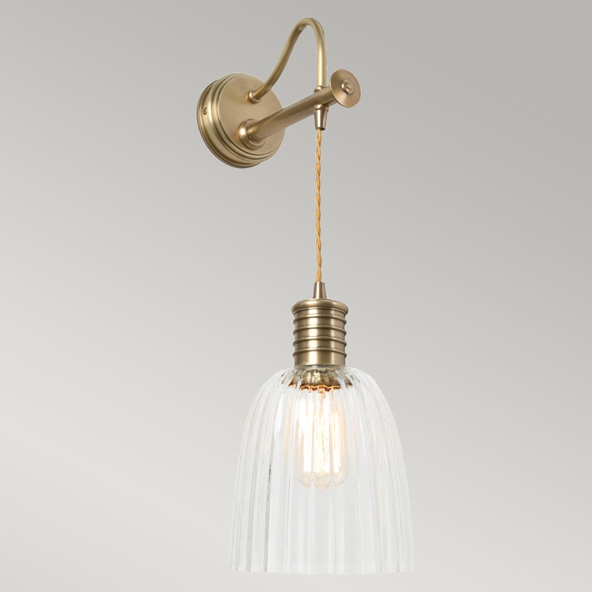 Douille 1 Light Wall Light - Aged Brass - Comet Lighting