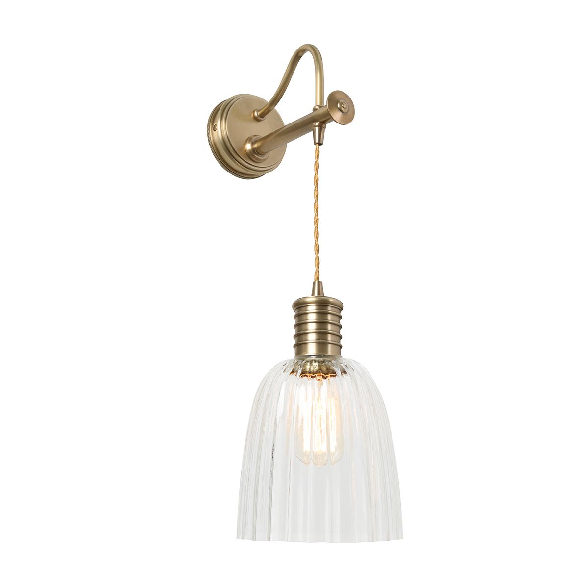 Douille 1 Light Wall Light - Aged Brass - Comet Lighting