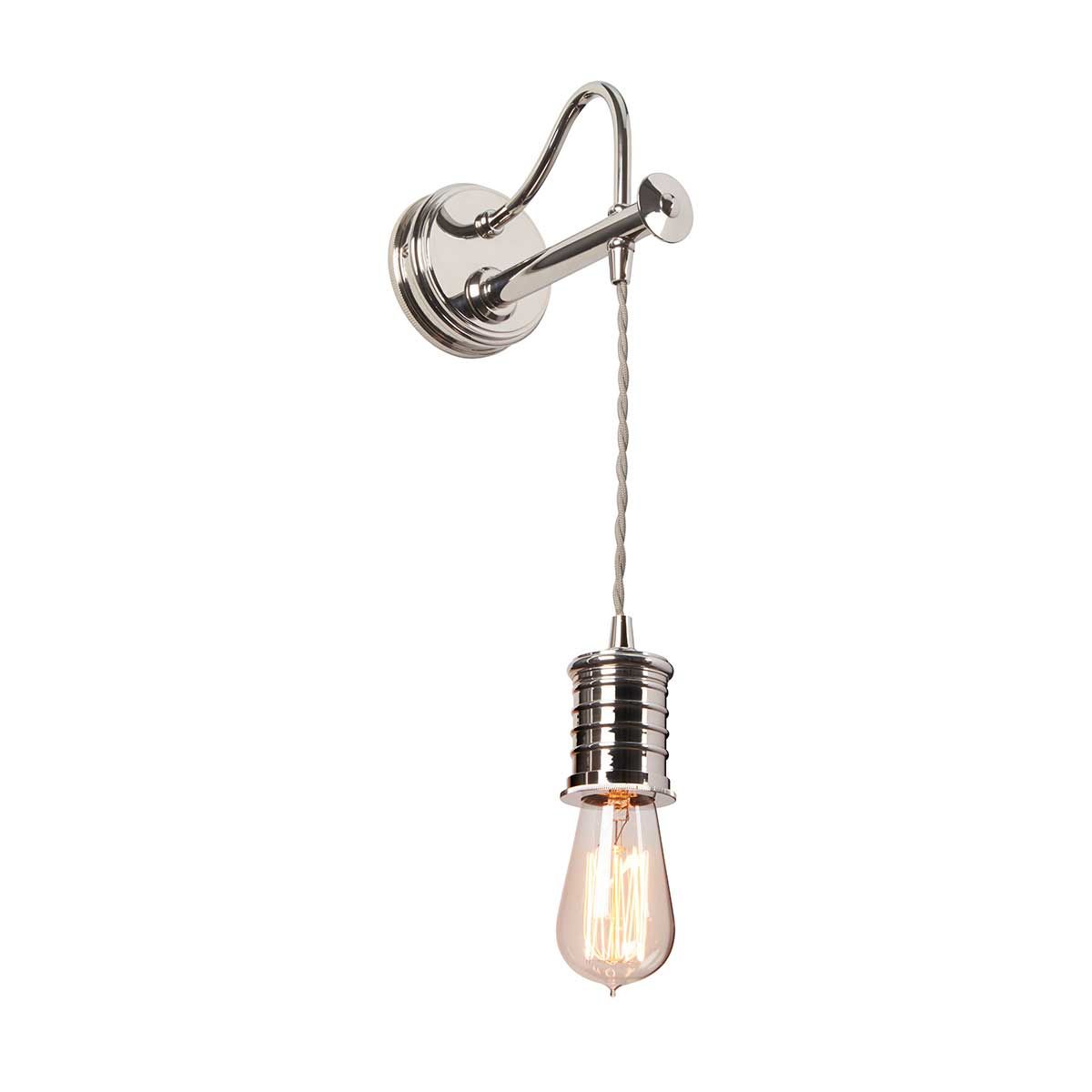 Douille 1 Light Wall Light - Polished Nickel - Comet Lighting