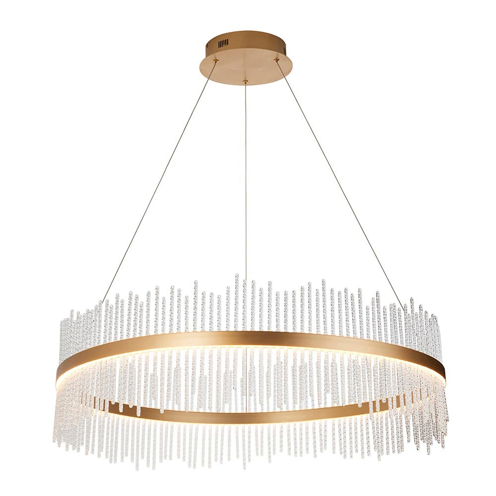 Ribble Grand Pendant Ceiling Light Gold