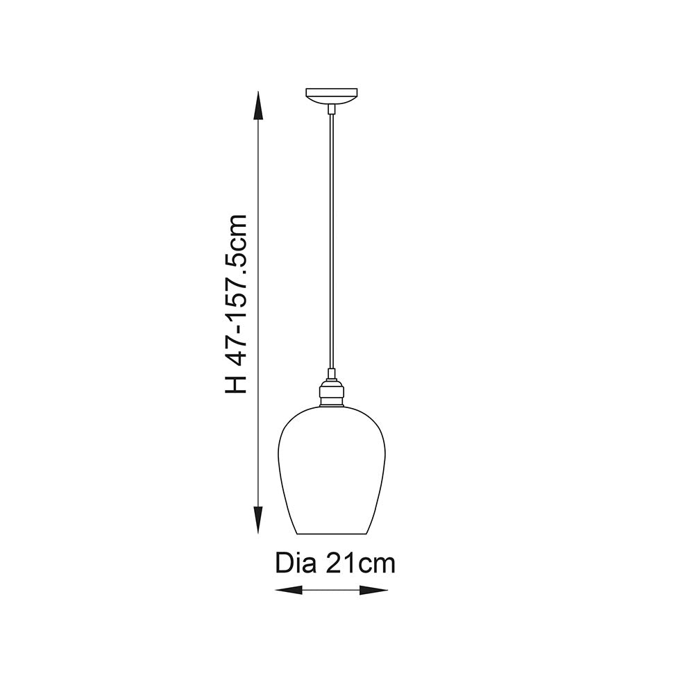 Terek Pendant Ceiling Light Bright Nickel w/ Clear Hammered Glass - Comet Lighting