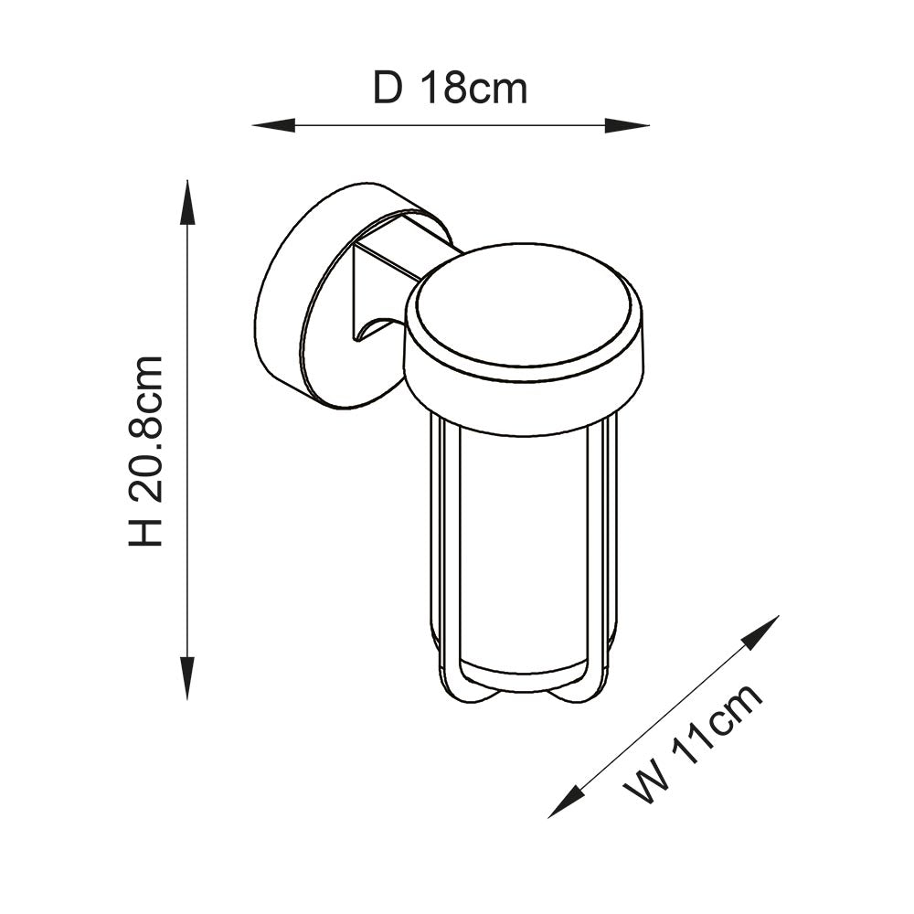 Taw LED Wall Light Brushed Bronze Finish & Clear Glass - Comet Lighting
