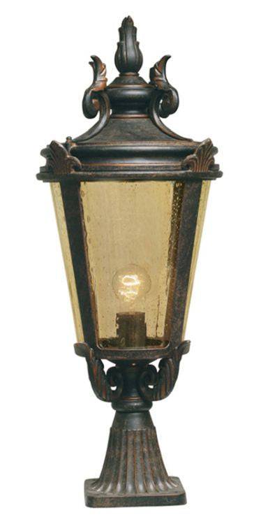 Baltimore Outdoor Pedestal Lantern Large Bronze - Comet Lighting