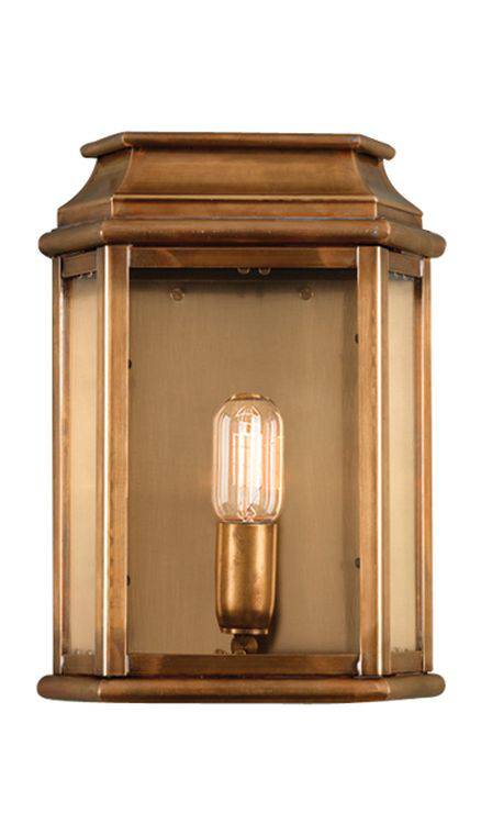 St Martins Outdoor Wall Lantern Brass - Comet Lighting
