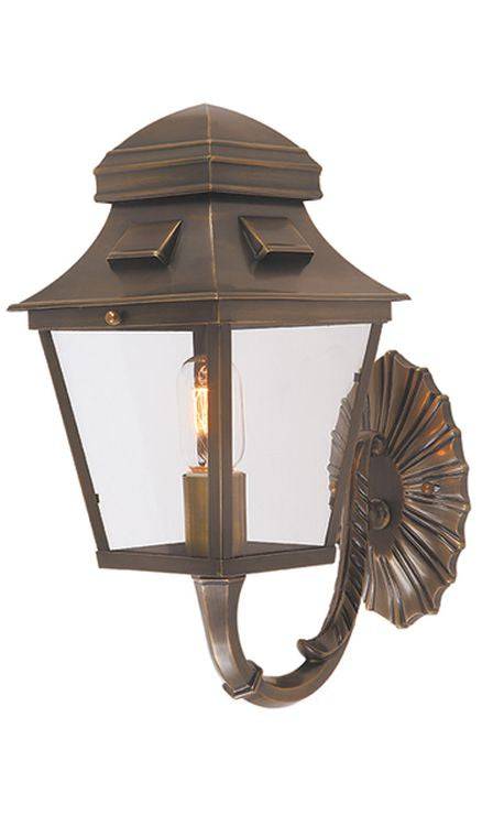 St Pauls Outdoor Wall Lantern Brass - Comet Lighting