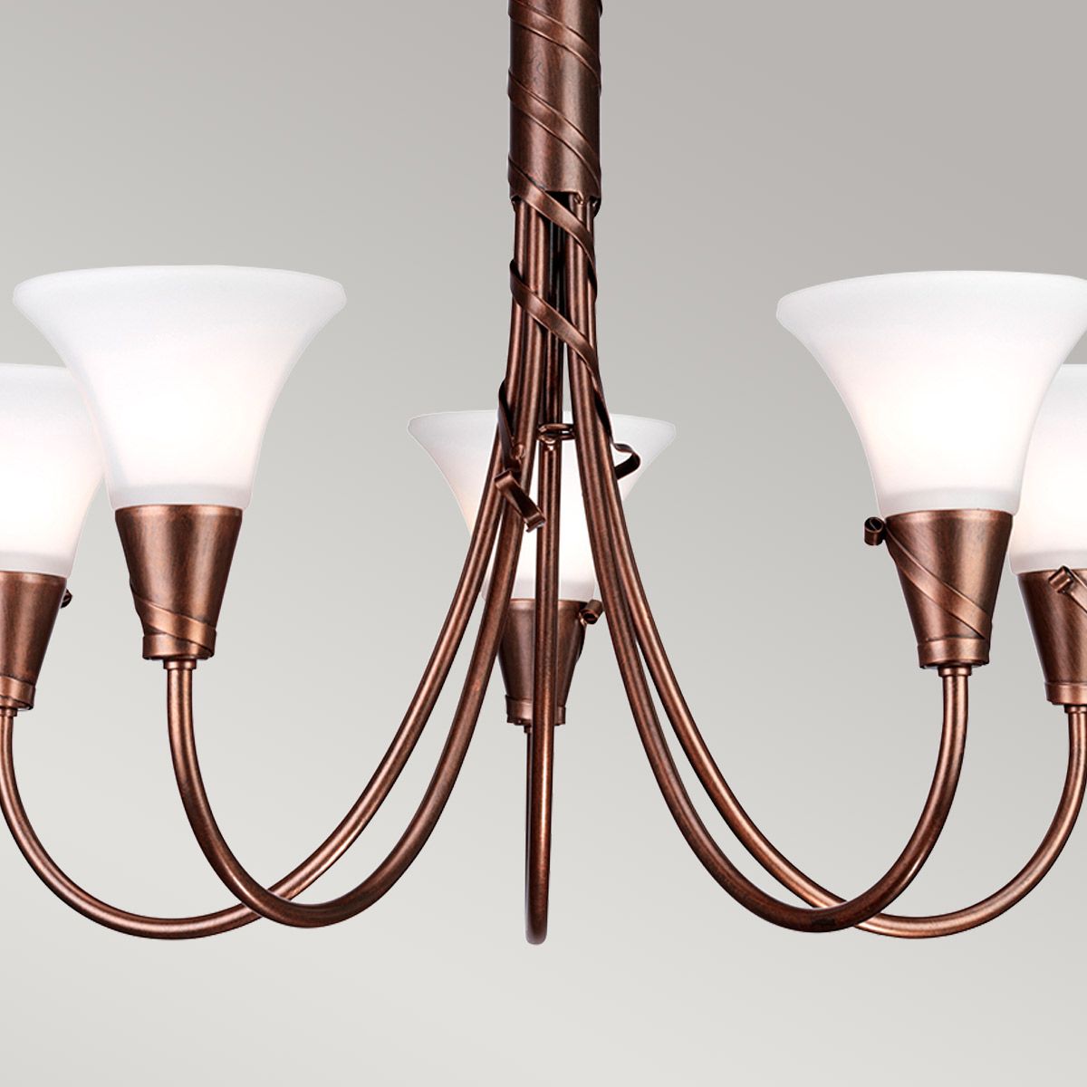 Emily 5 Light Chandelier - Copper - Comet Lighting