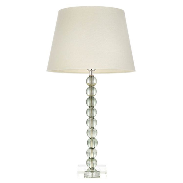 Adelie Grey/Green Table Lamp &  Cici 12 inch Ivory Shade