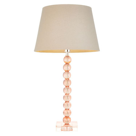 Adelie Blush Table Lamp &  Cici 12 inch Grey Shade