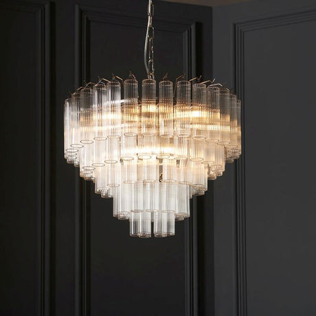 Toulouse 12lt Pendant Ceiling Light Polished Nickel