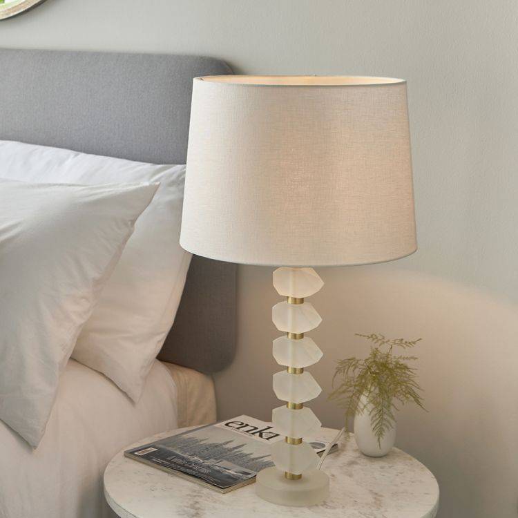 Annabelle Table Lamp & Mia 14 inch White Shade - Comet Lighting
