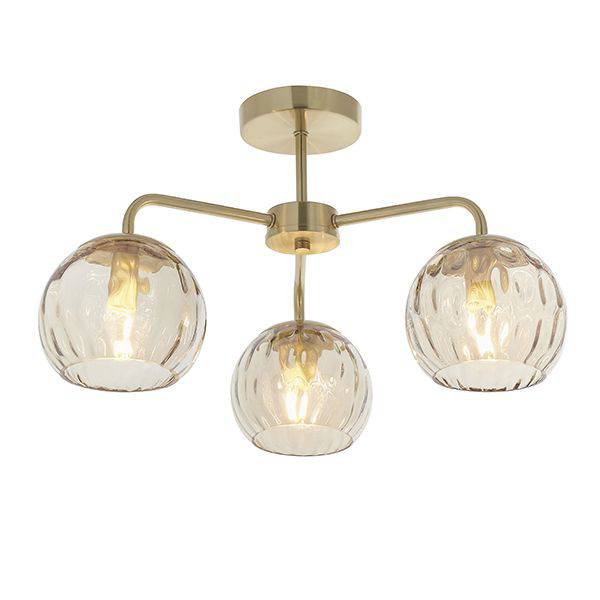 Dimple 3-Light Semi-Flush Ceiling Light - Comet Lighting